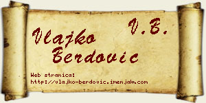Vlajko Berdović vizit kartica